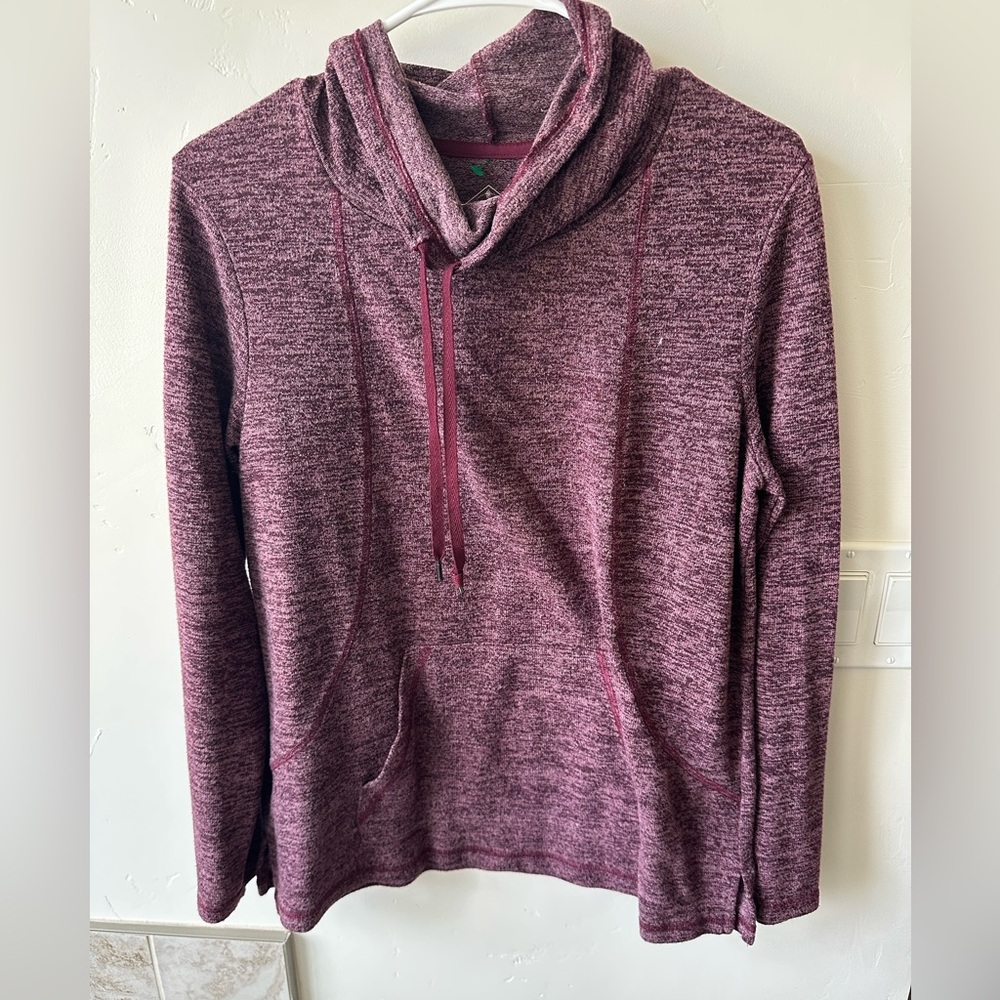 Cozy Maroon Cowl Neck Sweater